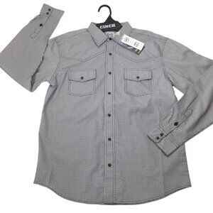 CINCH Pearl Snap NWT Youth Boys XL 14 Long Sleeve Marty Yates Western Cowboy